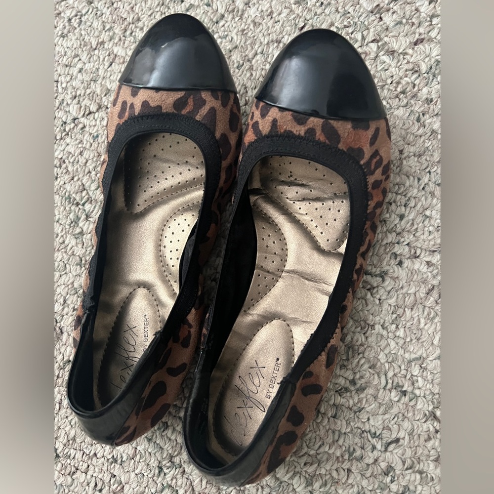Dexflex Ballet Shoes - Size 8 - Leopard Print - Excellent Condition